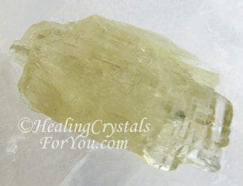 Light Yellow Green Hiddenite Crystal Light Yellow Green Hiddenite Crystal